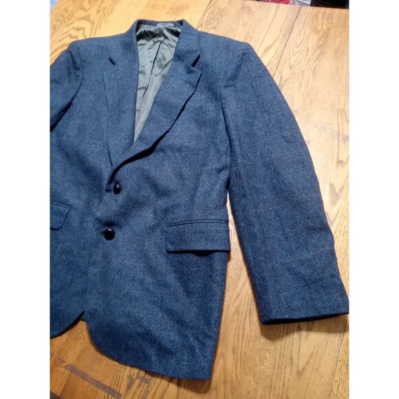 STANLEY BLACKER Mens BLAZER WOOL 44R BLUE ? BROWN Preowned Coat Jacket Sport ? - Picture 6 of 12